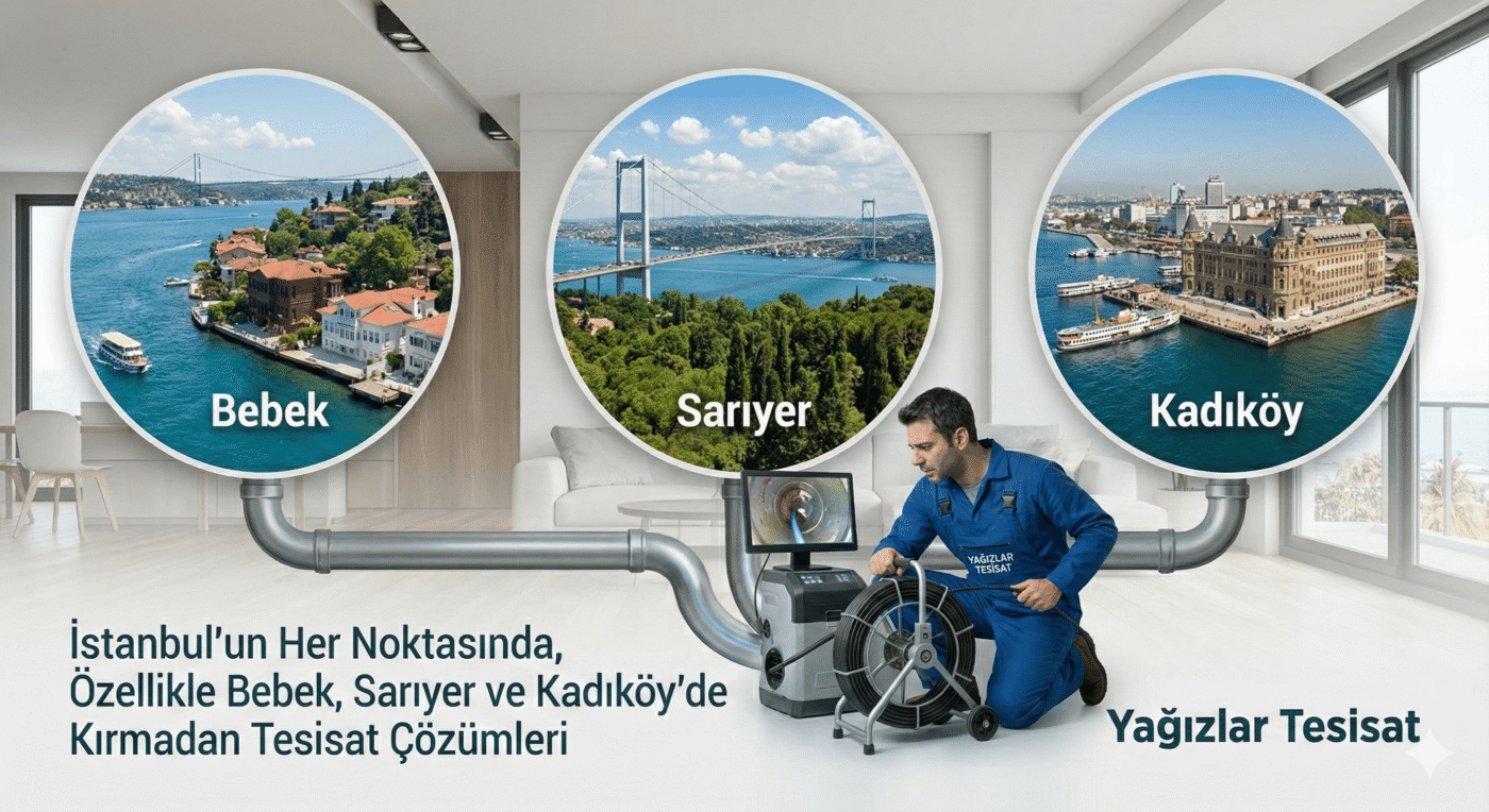 İstanbul’un Her Noktasında özellikle Bebek, Sarıyer ve Kadıköy’de Kırmadan Tesisat Çözümleri